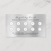 美しいサロンロイヤリティカードメイクアップハート点滅10 ロイヤリティカード (裏面)