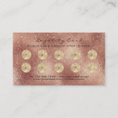 美しいサロンロイヤリティカードメイクアップラッシュ10バラ ロイヤリティカード (裏面)