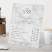 美しいサロンロゴの価格表 台座サイン (インサイチュ)