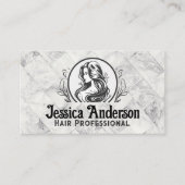 美しいサロンロゴ | 大理石タイル 名刺 (正面)