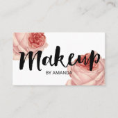 美しいサロンヴィンテージフローラメイクアップアーティスト 名刺 (正面)