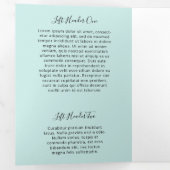 美しいサロン事業ターコイズ3折パンフレット 三つ折りカード (内部最初)