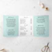 美しいサロン事業ターコイズ3折パンフレット 三つ折りカード (内部)