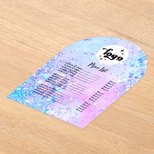 美しいサロン価格表アクリル招待状 アクリル招待状 (レイダウン)