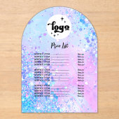 美しいサロン価格表アクリル招待状 アクリル招待状 (正面)