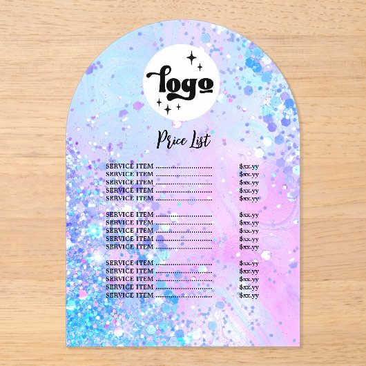 美しいサロン価格表アクリル招待状 アクリル招待状 (正面)