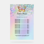 美しいサロン価格表 アクリルサイン (正面)