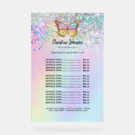 美しいサロン価格表 アクリルサイン