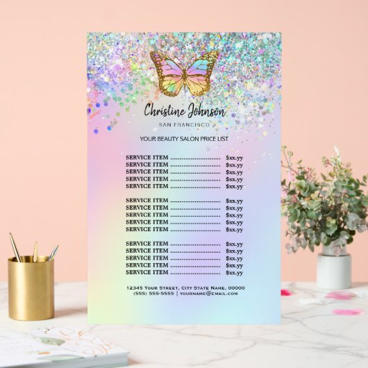 美しいサロン価格表 アクリルサイン (ウェディング)