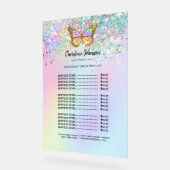 美しいサロン価格表 アクリルサイン (傾斜)