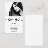 美しいサロン写真書道タイポグラフィ 名刺 (正面/裏面)