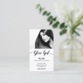 美しいサロン写真書道タイポグラフィ 名刺 (スタンド正面)