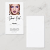 美しいサロン写真書道タイポグラフィ 名刺 (正面/裏面)