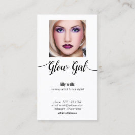 美しいサロン写真書道タイポグラフィ 名刺