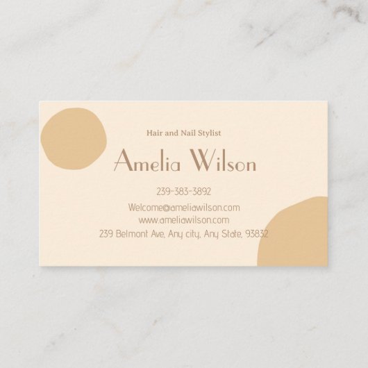 美しいサロン名刺 名刺 (裏面)