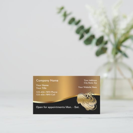 美しいサロン名刺 名刺 (スタンド正面)