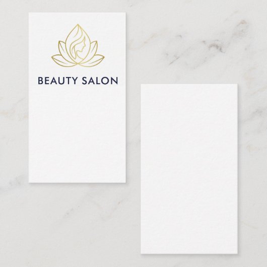 美しいサロン名刺 名刺 (正面/裏面)