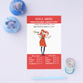 美しいサロン理容整髪料価格表 チラシ (シングル)