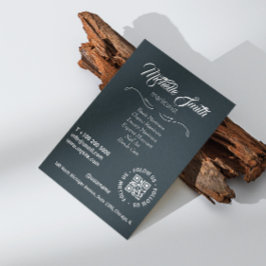 美しいサロン白黒グレーグレースクリプトフォント チラシ