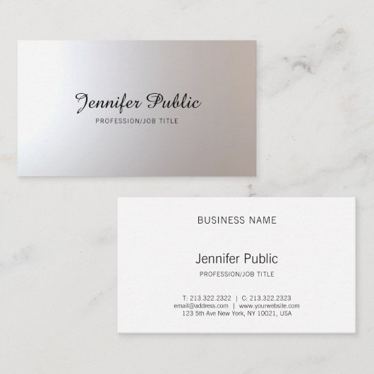 美しいサロン美容師スクリプトファッショナブル平野 名刺 (正面/裏面)