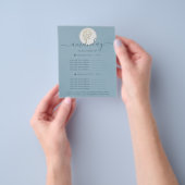 美しいサロン美容師ロゴ金ゴールドスモーキーブルー チラシ (手)