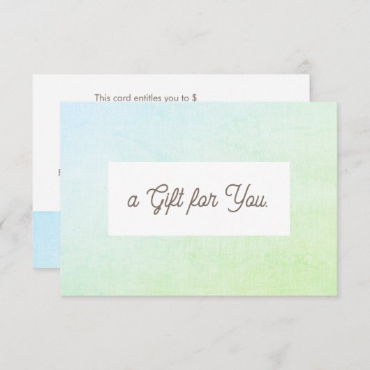 美しいサロン贈与証 (正面/裏面)