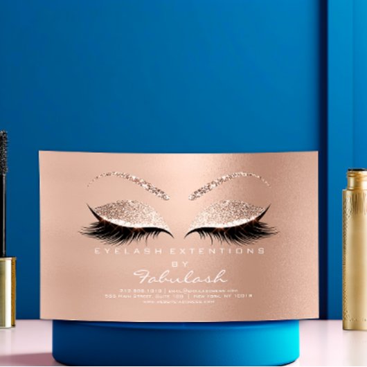 美しいサロン金ゴールドグリッターアドレスの名前 マグネット名刺