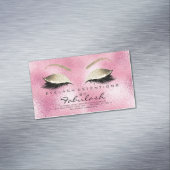 美しいサロン金ゴールドグリッターアドレスメイクアップグラム マグネット名刺 (インサイチュ)