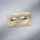 美しいサロン金ゴールドグリッター化粧ガラス マグネット名刺 (インサイチュ)