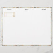 美しいサロン金ゴールドライトブルー円メニューパンフレット (裏面)