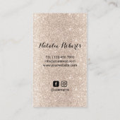 美しいサロン金ゴールド口紅ステインあなたの写真を追加 名刺 (裏面)