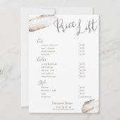 美しいサロン金ゴールド赤面ピンク価格表 招待状 (正面)