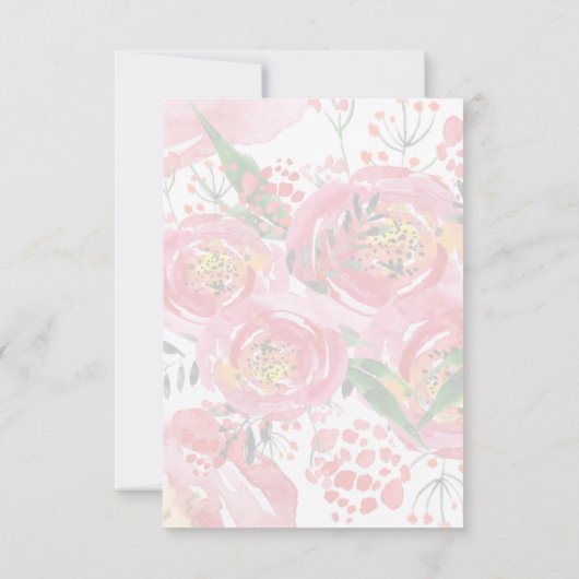 美しいサロン銅金属牡丹ユー感謝していズ サンキューカード (裏面)