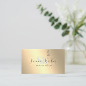 美しいサロン顔抽象芸術女性ミニマモダンリズム 名刺 (スタンド正面)