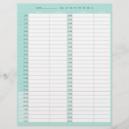 美しいサロン1日分のアポイントメントブックページ レターヘッド