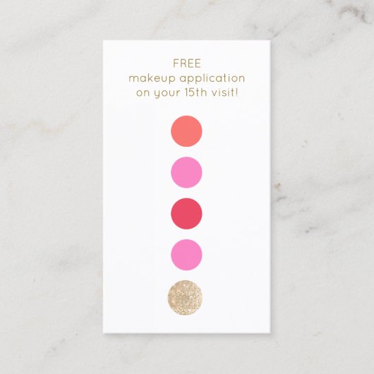 美しいサロン5パンチカスタマーロイヤリティ ロイヤリティカード (正面)