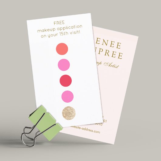 美しいサロン5パンチカスタマーロイヤリティ ロイヤリティカード