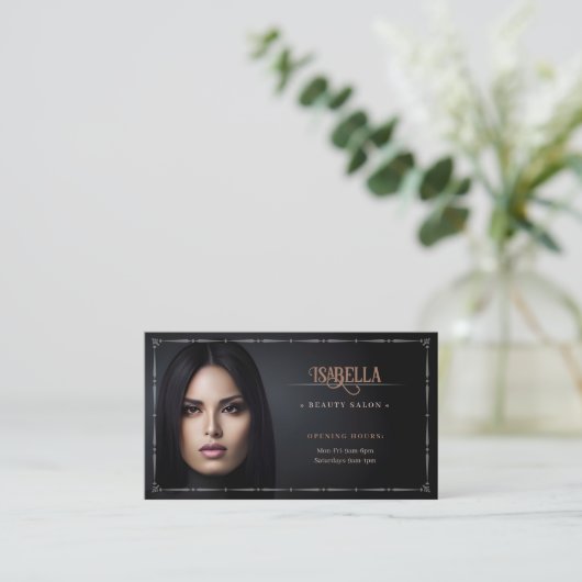 美しいサロン |エレガント | 名刺 (スタンド正面)