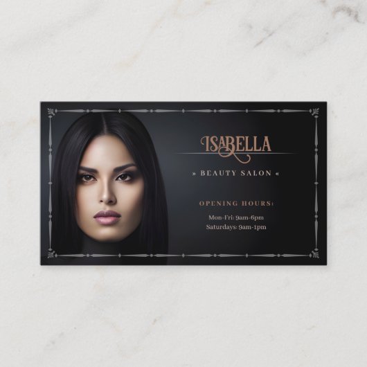 美しいサロン |エレガント | 名刺 (正面)