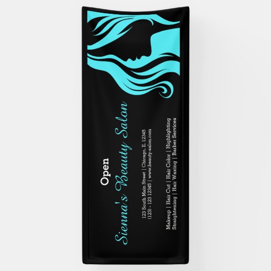 美しいサロン(ターコイズ) 横断幕 (縦)