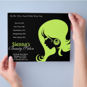 美しいサロン(ダークオリーブグリーン) チラシ (手)