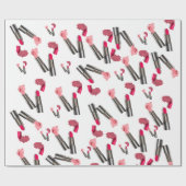 美しいサロン、ネイルサロン、スパリップメイクアップ ラッピングペーパー (フラット)