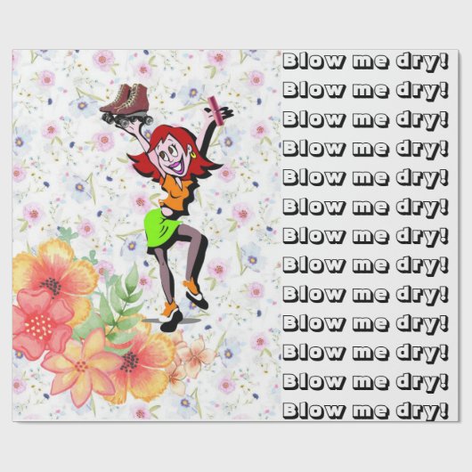 美しいサロン、バーバーショップラッピング紙吹製品 ラッピングペーパー (フラット)