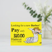 美しいサロン、バーバーショップ、ネイルサロン、はがき ポストカード (スタンド正面)