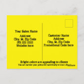 美しいサロン、バーバーショップ、ネイルサロン、はがき ポストカード (裏面)