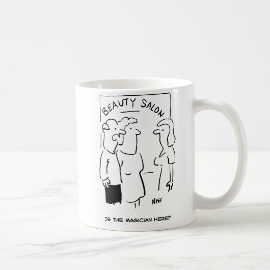 美しいサロン – マジシャンはここにいる? コーヒーマグカップ (右)