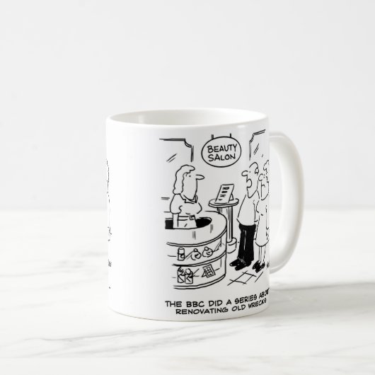 美しいサロン – 古いレックスを改装 コーヒーマグカップ (正面右)