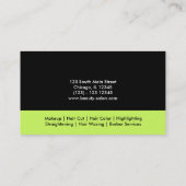 美しいサロン 名刺 (裏面)