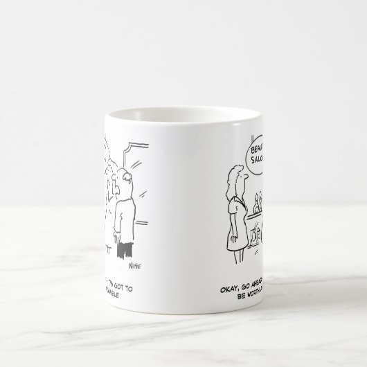 美しいサロン – 夫はギャンブルの価値があると言う コーヒーマグカップ (中央)