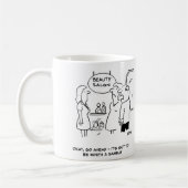 美しいサロン – 夫はギャンブルの価値があると言う コーヒーマグカップ (左)